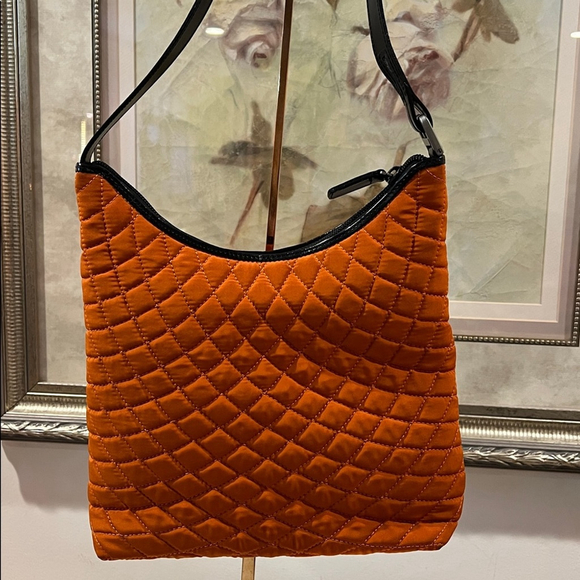 Bally Orange Quilted Shoulder Bag - Picture 4 of 15